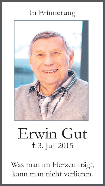 Anzeige von Erwin Gut von MGO
