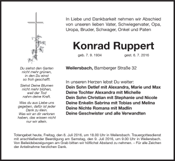 Anzeige von Konrad Ruppert von MGO