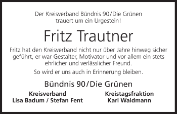 Anzeige von Fritz Trautner von MGO