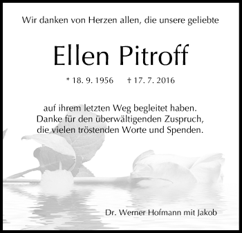 Anzeige von Ellen Pitroff von MGO