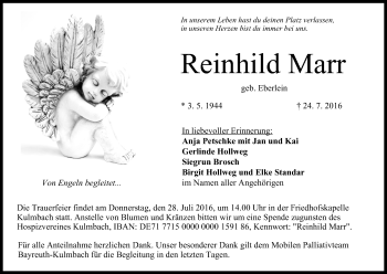 Anzeige von Reinhild Marr von MGO