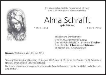 Anzeige von Alma Schrafft von MGO