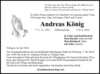 Anzeige von Andreas König von MGO
