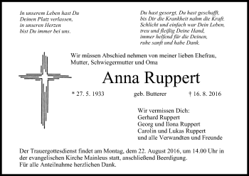 Anzeige von Anna Ruppert von MGO