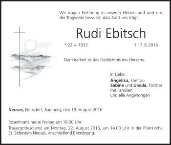 Anzeige von Rudi Ebitsch von MGO