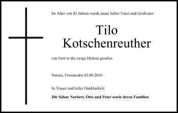 Anzeige von Tilo Kotschenreuther von MGO