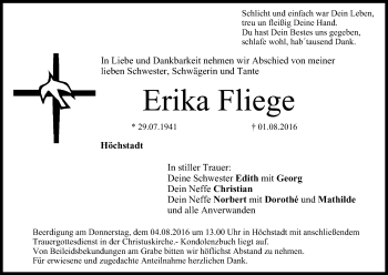 Anzeige von Erika Fliege von MGO