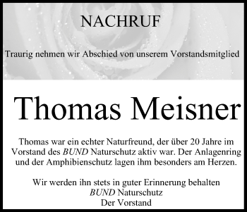 Anzeige von Thomas Meisner von MGO