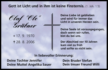 Anzeige von Olaf Gräbner von MGO