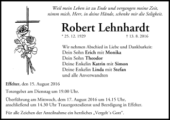 Anzeige von Robert Lehnhardt von MGO