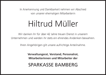 Anzeige von Hiltrud Müller von MGO