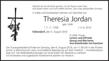 Anzeige von Theresia Jordan von MGO