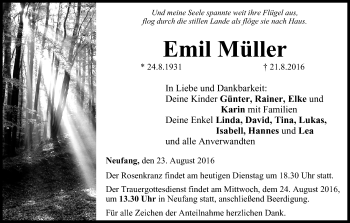 Anzeige von Emil Müller von MGO