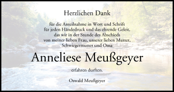 Anzeige von Anneliese Meußgeyer von MGO