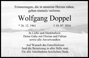 Anzeige von Wolfgang Doppel von MGO