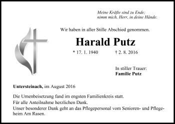 Anzeige von Harald Putz von MGO