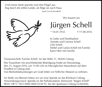 Anzeige von Jürgen Schell von MGO