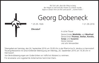 Anzeige von Georg Dobeneck von MGO