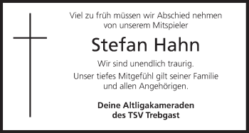 Anzeige von Stefan Hahn von MGO
