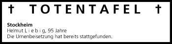 Anzeige von Totentafel 24.09.2016 von MGO