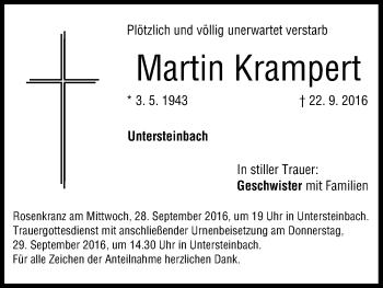Anzeige von Martin Krampert von MGO