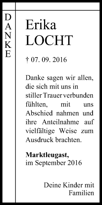 Anzeige von Erika Locht von MGO