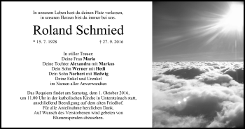 Anzeige von Roland Schmied von MGO