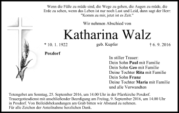 Anzeige von Katharina Walz von MGO