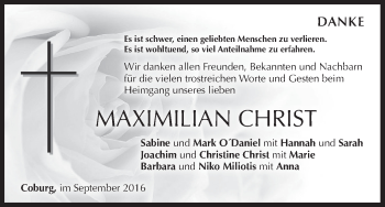 Anzeige von Maximilian Christ von MGO