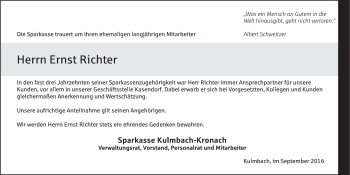 Anzeige von Ernst Richter von MGO