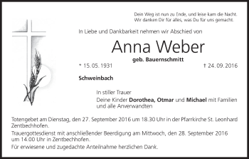 Anzeige von Anna Weber von MGO