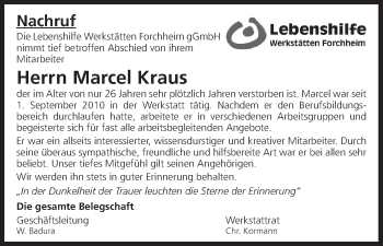 Anzeige von Marcel Kraus von MGO