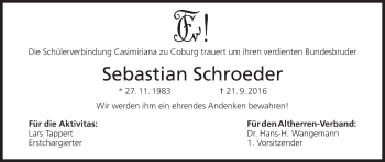 Anzeige von Sebastian Schroeder von MGO