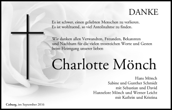 Anzeige von Charlotte Mönch von MGO