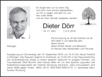 Anzeige von Dieter Dörr von MGO