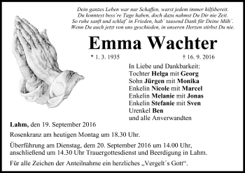 Anzeige von Emma Wachter von MGO