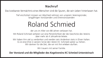Anzeige von Roland Schmied von MGO