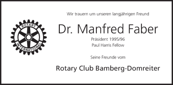 Anzeige von Manfred Faber von MGO