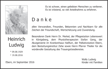 Anzeige von Heinrich Ludwig von MGO