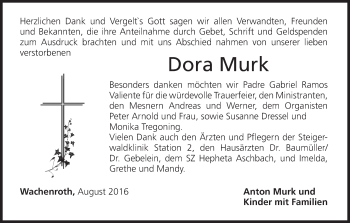 Anzeige von Dora Murk von MGO