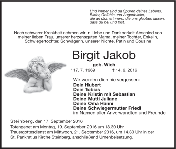 Anzeige von Birgit Jakob von MGO