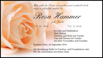 Anzeige von Rosa Hammer von MGO