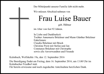 Anzeige von Luise Bauer von MGO