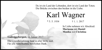 Anzeige von Karl Wagner von MGO