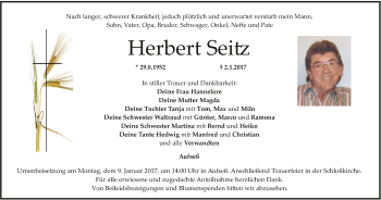 Anzeige von Herbert Seitz von MGO