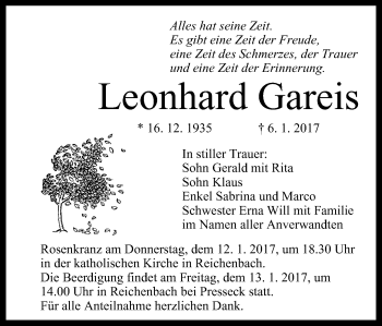 Anzeige von Leonhard Gareis von MGO
