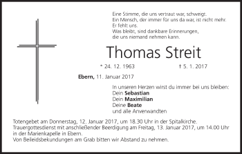 Anzeige von Thomas Streit von MGO