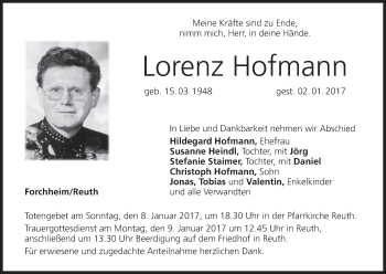 Anzeige von Lorenz Hofmann von MGO