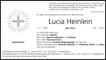 Anzeige von Lucia Heinlein von MGO