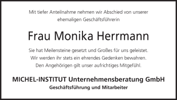 Anzeige von Monika Herrmann von MGO